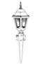 Opviq BBO-68166-BSY Lámpara de Pared Exterior Negra